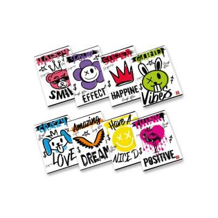 Zvezek A4 črtni 42 listni 80 g REBEL GRAFITI PIGNA NEON FLUO 02333840C