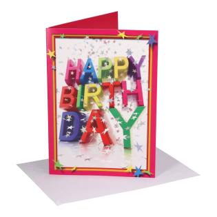 Vo&scaron;čilnica glasbena rojstnodnevna vse najbolj&scaron;e za rojstni dan A5 črke 15,5x22,1 cm za rojstni dan FESTA! HAPPY BIRTHDAY 710990