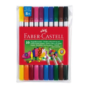 Flomastri obojestranski FABER CASTELL set 10/1