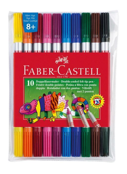 Flomastri obojestranski FABER CASTELL set 10/1