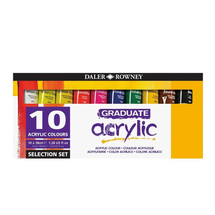 Akrilne barve 120 ml DALER ROWNEY GRADUATE set 10/1 D123900010