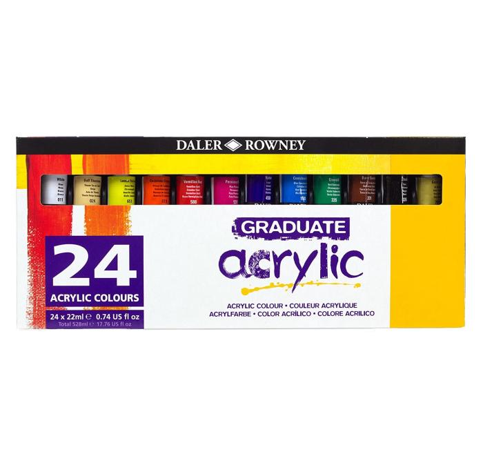 Akrilne barve 22 ml DALER ROWNEY GRADUATE set 24/1 D123900013