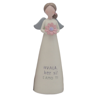 Angel keramični 12,5 cm HVALA KER SI! SAMO TI SIANG13603
