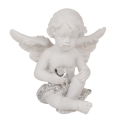 Angel iz poliestra s kristalnim srcem 5 cm 937174