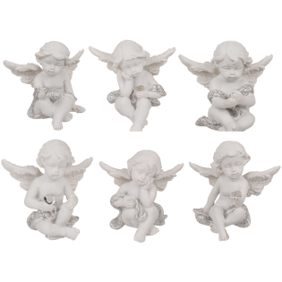 Angel iz poliestra s kristalnim srcem 5 cm 937174