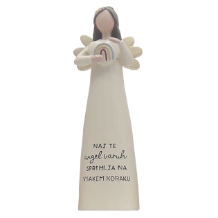 Angel keramični 12,5 cm NAJ TE ANGEL VARUH SPREMLJA NA VSAKEM KORAKU SIANG13581