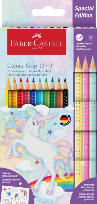 Barvice samorog FABER CASTELL GRIP UNICORN set 10+3