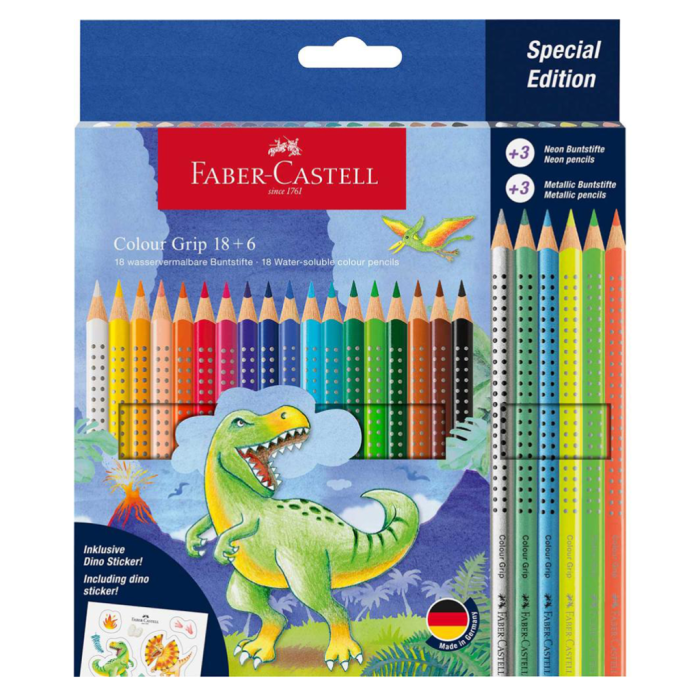 Barvice FABER CASTELL GRIP DINOZAVER set 24/1 272526