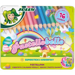 Barvice pastelne barve JOLLY KINDERFEST PASTELLOBELLO set 16/1