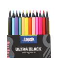 Barvice trikotne JUNIOR ULTRA BLACK WOOD COLORING PENCILS set 12/1 130211