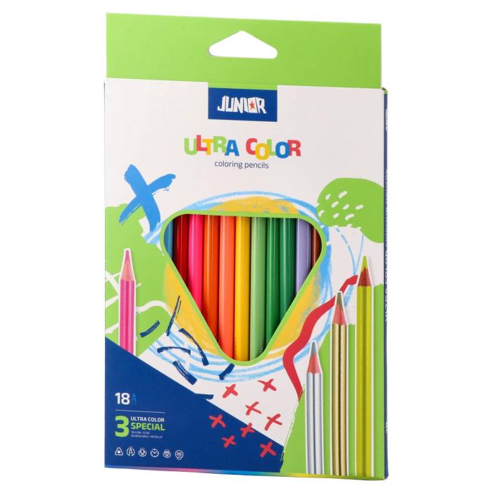 Barvice trikotne JUNIOR ULTRA COLOR set 18/1 130206