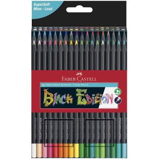 Barvice trikotne črn les FABER CASTELL BLACK WOOD EDITION set 36/1