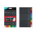 Barvice trikotne črn les FABER CASTELL BLACK WOOD EDITION set 36/1