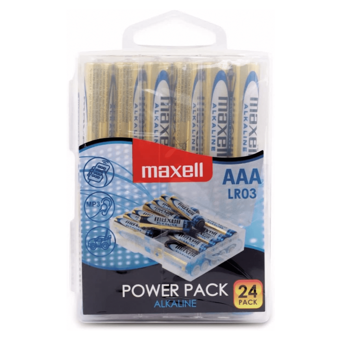 Baterije baterijski vložki alkalne AAA MAXELL set 24/1 LR03