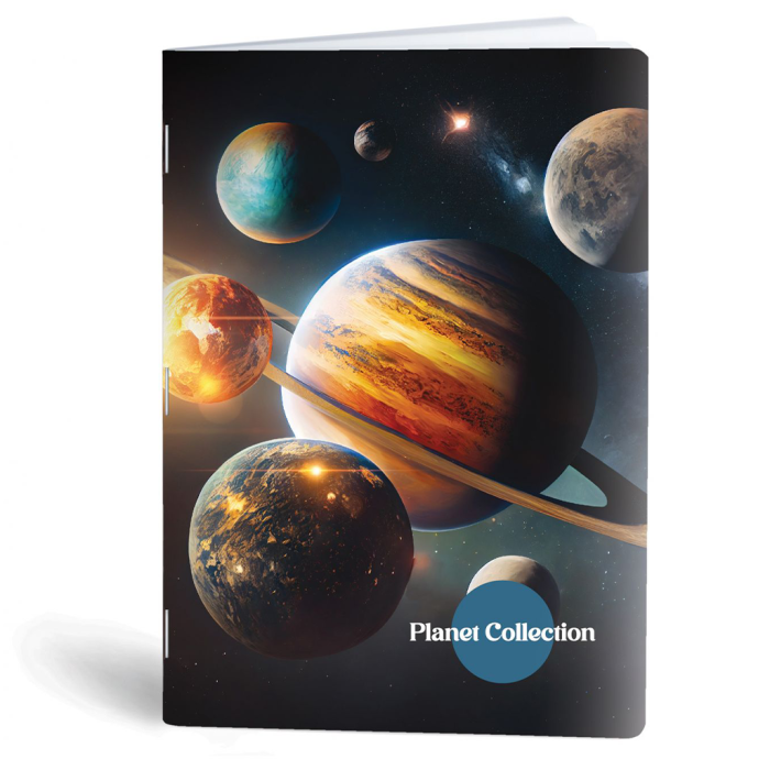 Beležka A6 40 listna PLANETI VESOLJE PLANET COLLECTION 25Z-BEL-PLANETS