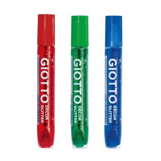 Ble&scaron;čice v lepilu modra zelena roza 10,5 ml GIOTTO DECOR GLITTER