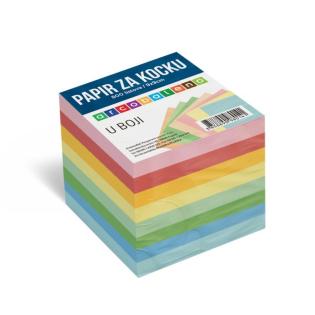 Blok kocka papirnata 9x9x9 cm 800 listov 8 barv ARCOBALENO