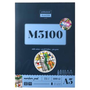 Blok risalni skicirka gladki listi A3 75 g 100 listov PROFESSIONAL MASTER M3100 617128