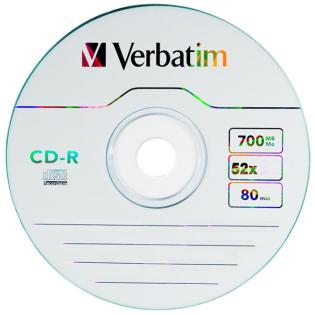 CD-R 700 MB 52x hitrost 80 min VERBATIM