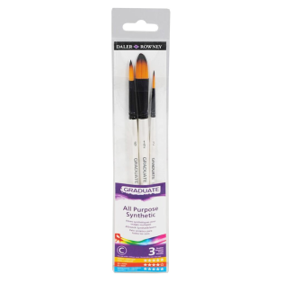 Čopiči iz sintetičnih &scaron;četin 2 1/2 6 DALER ROWNEY GRADUATE set 3/1 D212530009