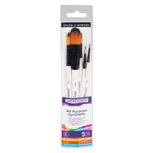 Čopiči iz sintetičnih &scaron;četin 2 8 1 0 3/4 DALER ROWNEY GRADUATE set 5/1 D212550009