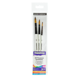 Čopiči okrogli iz sintetičnih &scaron;četin 4 6 10 DALER ROWNEY GRADUATE set 3/1 D212530007