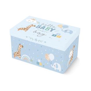 Darilna &scaron;katla na magnet fantek rojstvo 24x23,5x16 cm BABY SHOWER K-30714-BXC