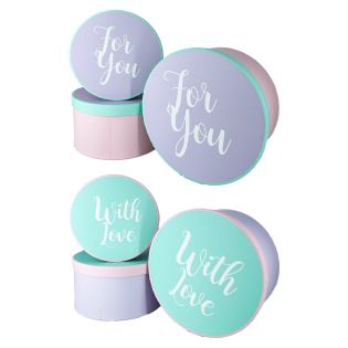 Darilna &scaron;katla okrogla pastel LOOP FOR YOU WITH LOVE 712755