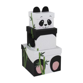 Darilna &scaron;katla 15,5x12x15,5 cm PANDA set 3/1 K-29865-BXCC