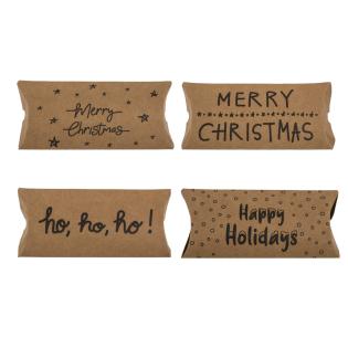 Darilna &scaron;katlica blazinica pov&scaron;terček kraft mini 14x6 cm CHRISTMAS set 4/1 946261