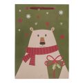 Darilna vrečka božična novoletna kraft MERRY CHRISTMAS 160129