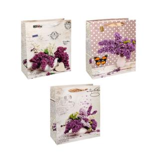 Darilna vrečka sivka lavanda SPIRIT 26x32x12 cm