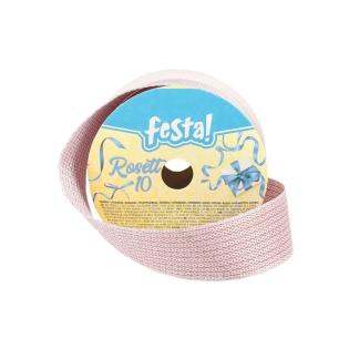 Darilni trak na kolutu dekorativni 25mm x 3m roza FESTA! 710784