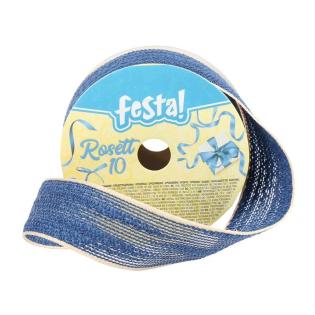 Darilni trak na kolutu dekorativni 25mm x 3m temno modra FESTA! 710786