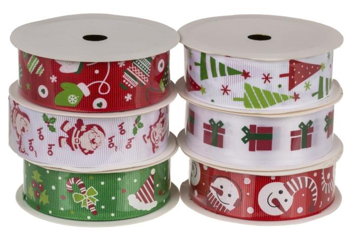 Darilni trak novoletni božični 2 cm x 2m 160091