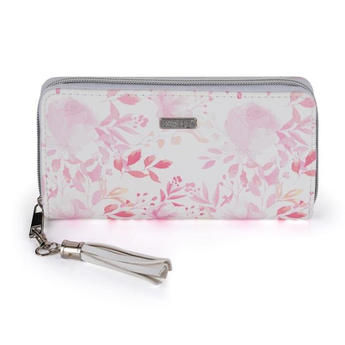 Denarnica ženska PINK FLOWERS OXYBAG 19X2X10 cm