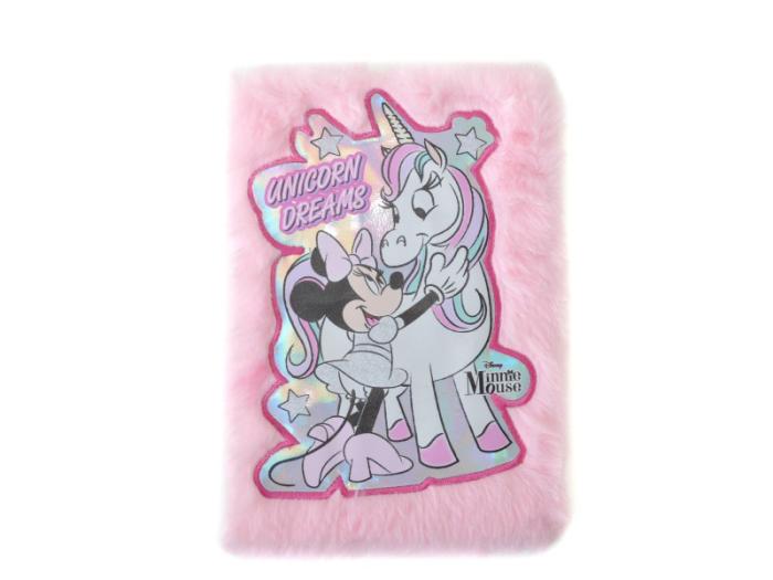 Dnevnik plišasti 14x20 cm MINNIE MOUSE IN SAMOROG UNICORN DISNEY