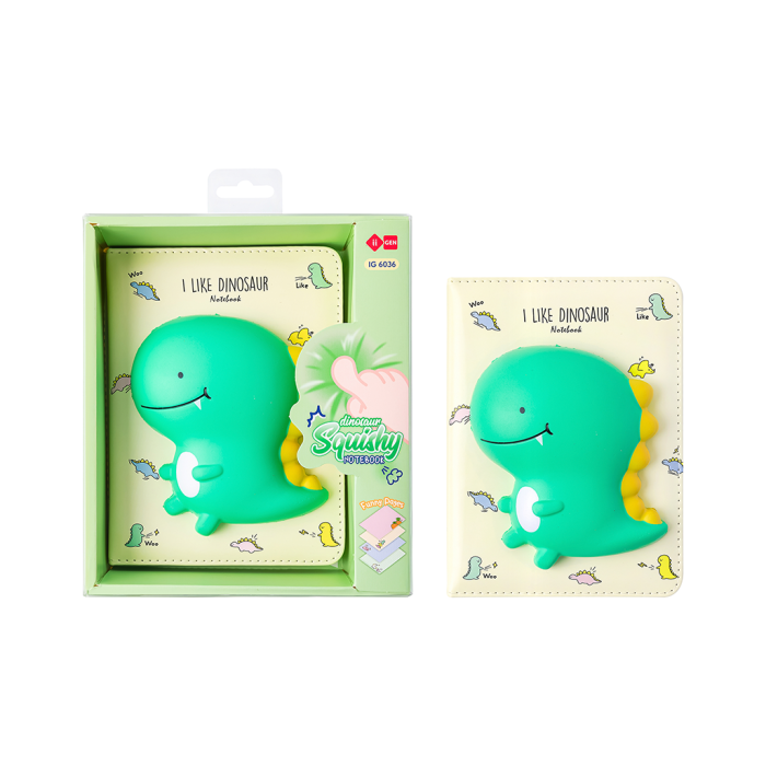 Dnevnik rokovnik mehki 128 listni dinozaver SQUISHY NOTEBOOK IG6036