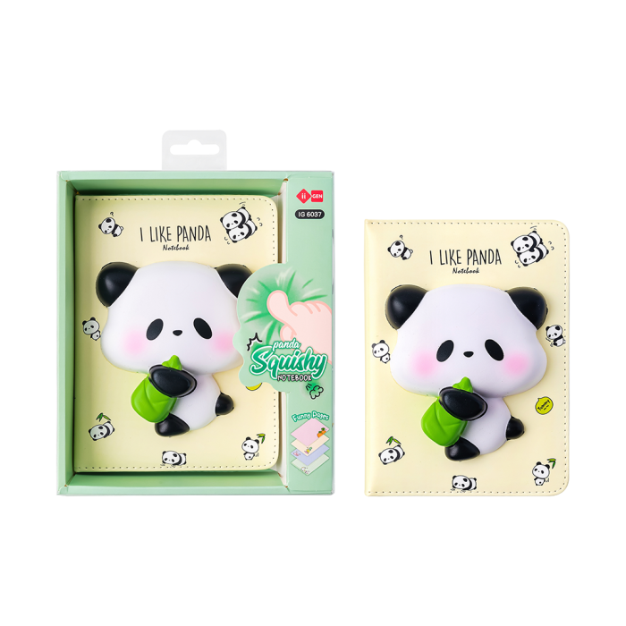 Dnevnik rokovnik mehki 128 listni panda SQUISHY NOTEBOOK IG6037