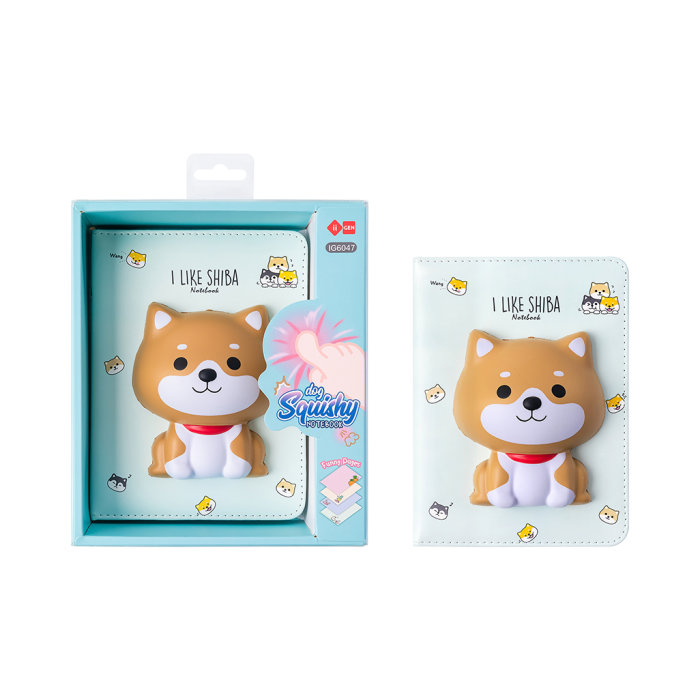 Dnevnik rokovnik mehki 128 listni pes SQUISHY SHIBA NOTEBOOK IG6047