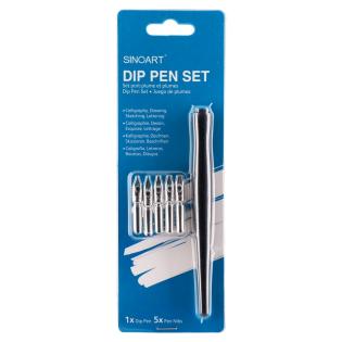 Držalo za pero peresnik in 5 nastavkov konic kaligrafsko REDIS DIP PEN SET SINOART 617094