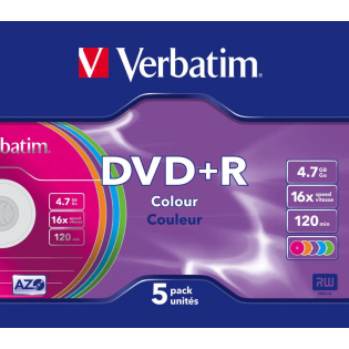 DVD + R 4,7 GB 16X SLIM set 5/1 VERBATIM 43556