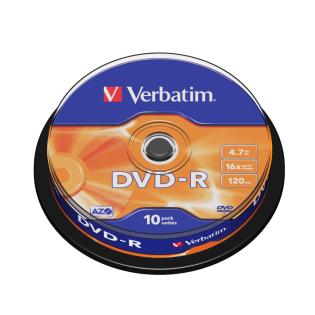 DVD-R 4,7GB 16X 10 NA OSI VERBATIM 43523