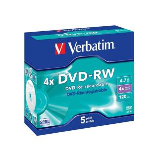 DVD-RW 4,7 GB VERBATIM set 5/1 43285