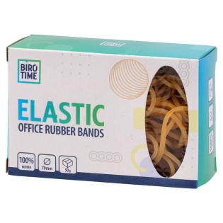 Elastike v &scaron;katli 7 cm 50 g BIRO TIME ELASTIC OFFICE RUBBER BANDS 491313