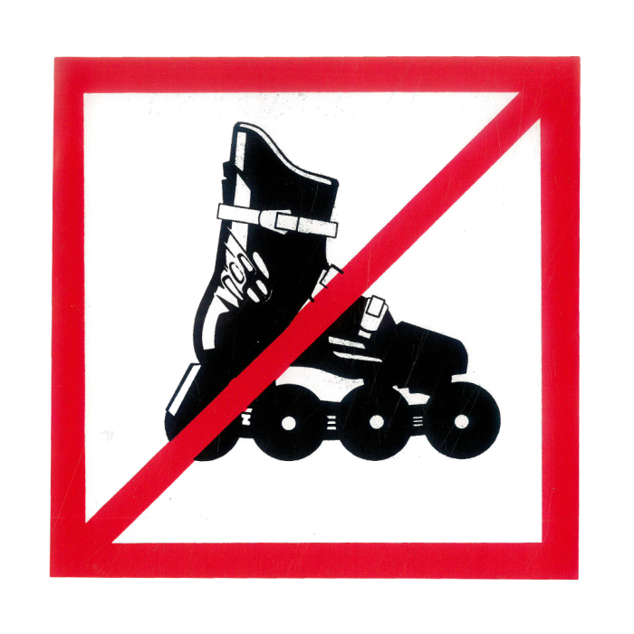 Etiketa prepovedano za rolke rolerje KN-209