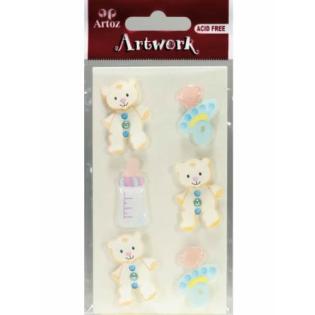 Nalepke etikete otro&scaron;ke fantek rojstvo ARTOZ DECOR M BABY SHOWER 185580-26