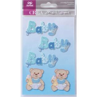 Nalepke etikete novorojenček medvedek rojstvo ARTOZ CREA BABY SHOWER