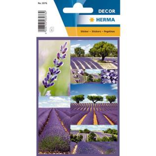 Etikete nalepke HERMA DECOR LAVANDA SIVKA set 3/1 3076