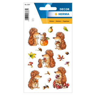 Etikete nalepke HERMA DECOR JEŽKI set 3/1 3367